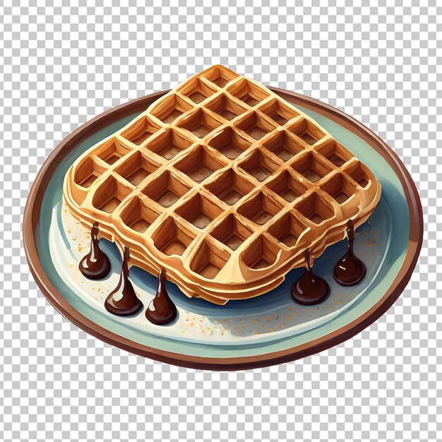 PSD um prato de waffle ilustração 3d