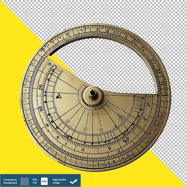 PSD um protractor em fundo branco com fundo transparente png psd