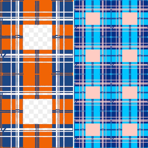 PSD um quadrado de quadrados azuis e laranjas com uma borda branca