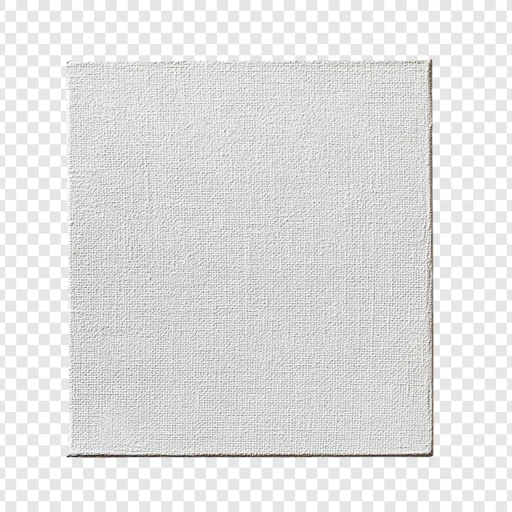 PSD um quadrado de tecido branco com um fundo branco e um lugar para a caixa de texto