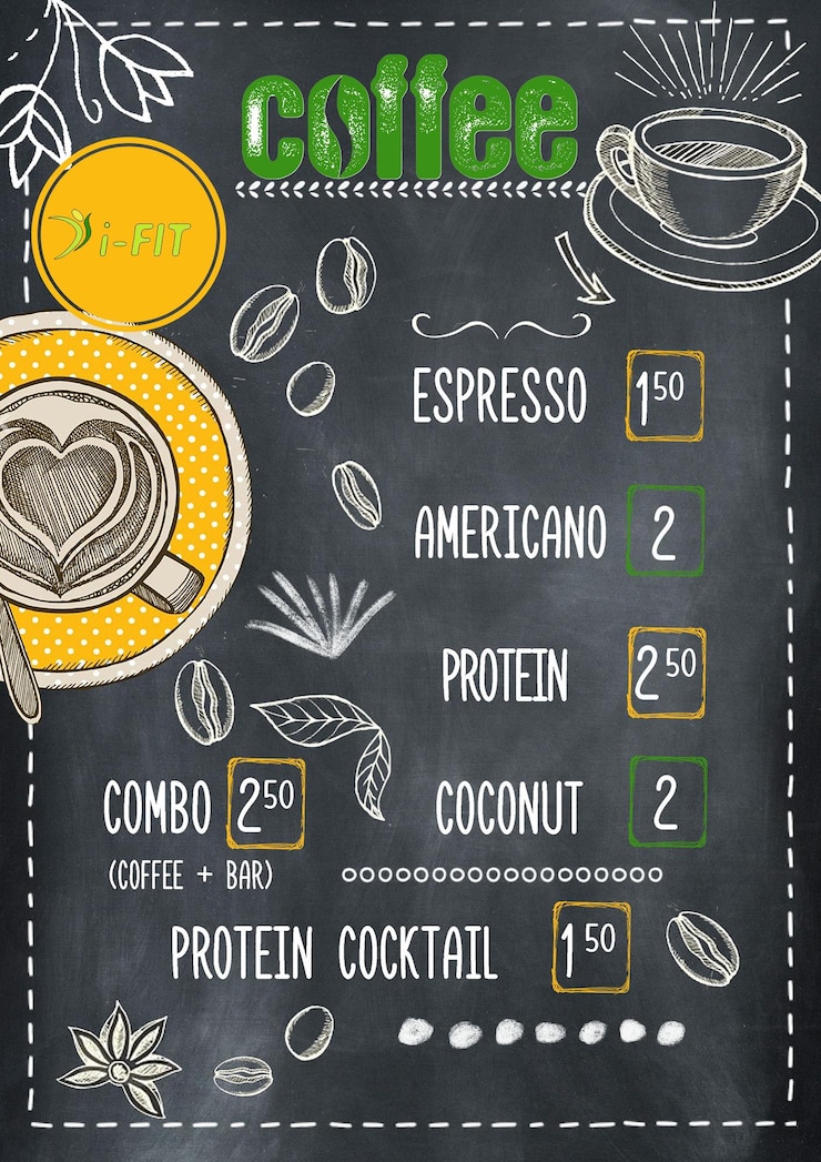 PSD um quadro com um café e café