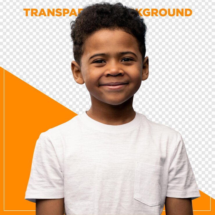 PSD um rapaz sorridente e feliz com um fundo transparente.