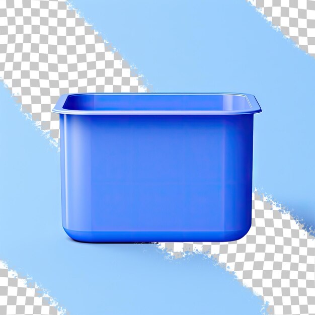 PSD um recipiente azul com uma tampa azul que diz 