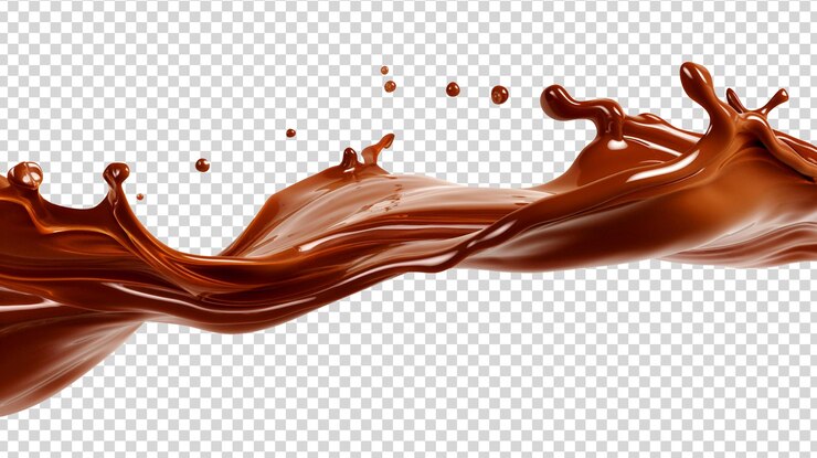 PSD um respingo de chocolate com salpicos de leite