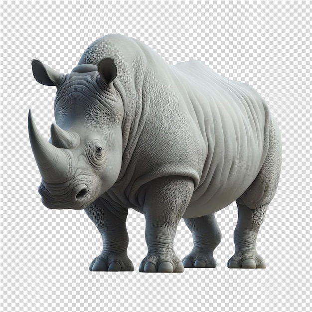 PSD um rinoceronte é mostrado em uma grade