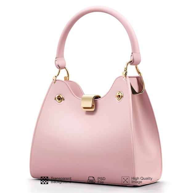 um saco rosa com com fundo transparente