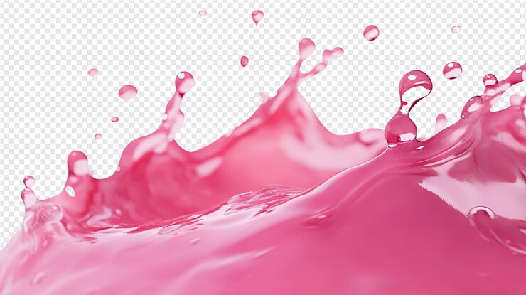 PSD um salpico de água rosa e vermelha com as palavras rosa nele