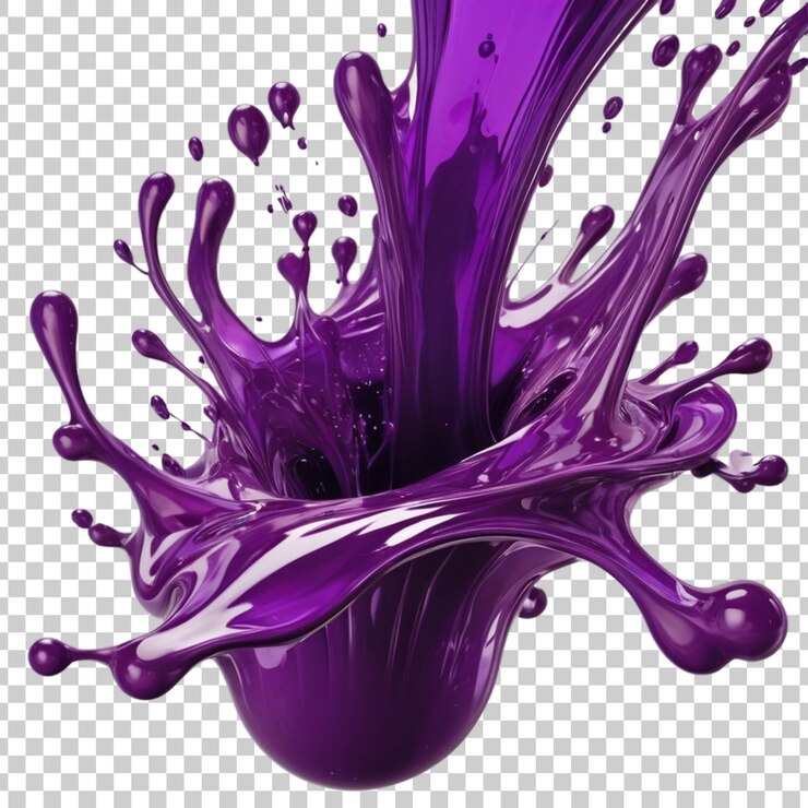 PSD um salpico de água roxo com uma letra branca f nele