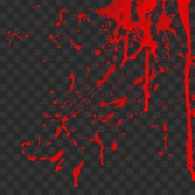 Um sangue líquido fluindo para baixo isolado em fundo transparente