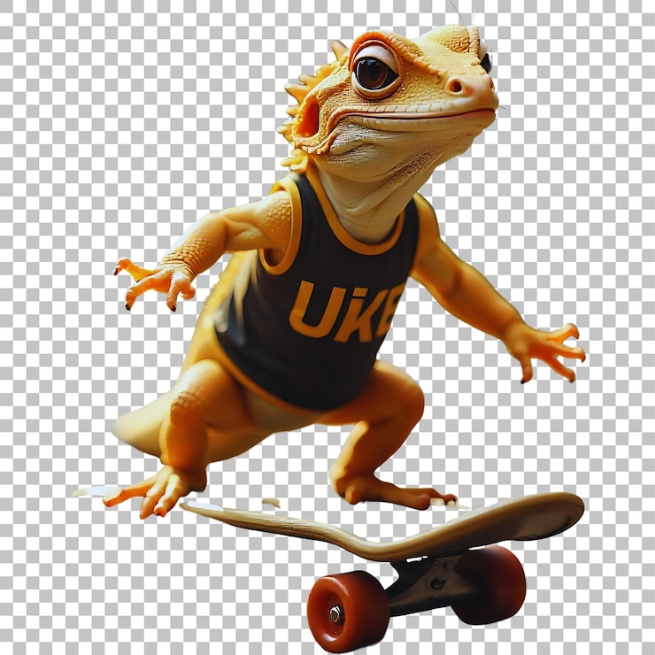 PSD um sapo de desenho animado com uma camisa de tanque que diz a palavra citação sobre ele