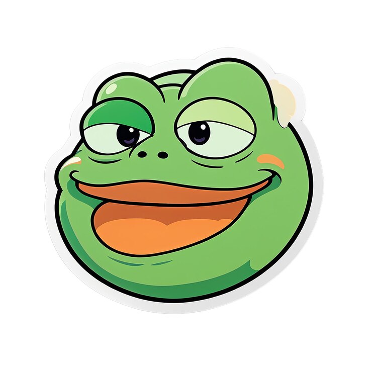 PSD um sapo verde com um sorriso que diz sapo nele