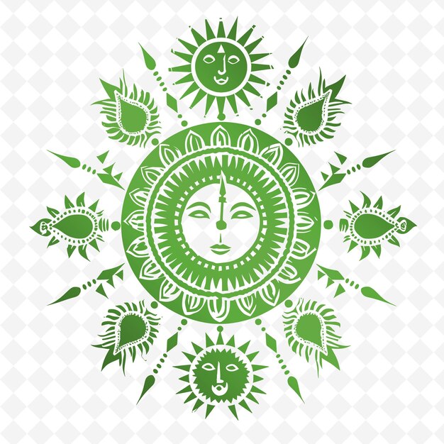 PSD um símbolo de sol com o rosto de uma mulher em um fundo branco