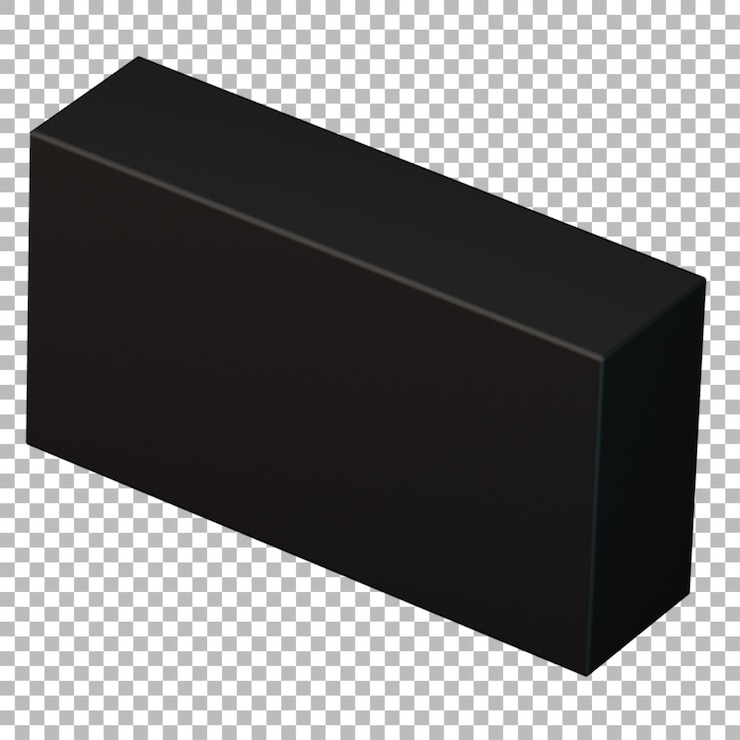 PSD um simples bloco retangular preto, possivelmente um elemento de design ou espaço reservado em um contexto digital