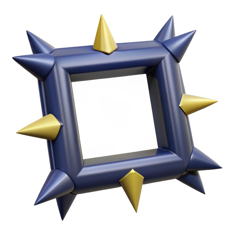 PSD um sinal em forma de estrela azul e dourada com uma estrela amarela