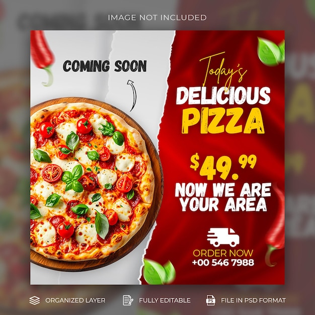 Um sinal para uma pizza chamada "a melhor pizza"