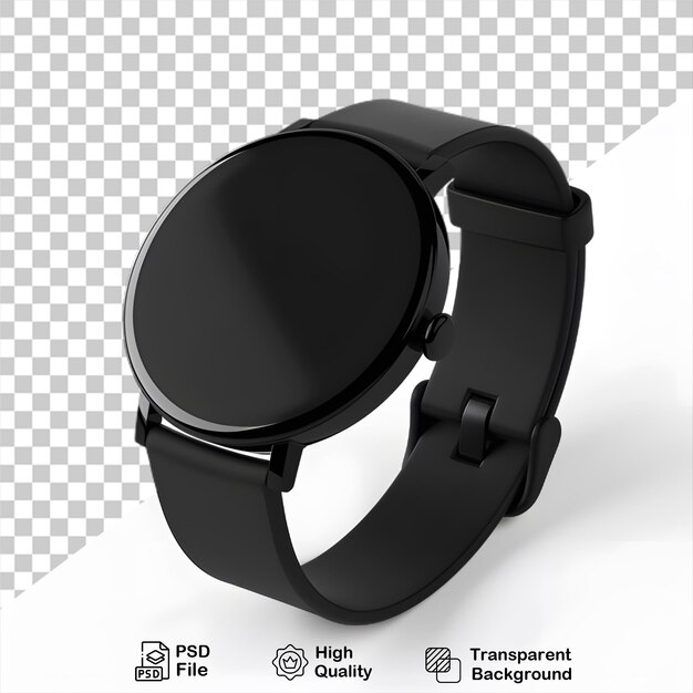 PSD um smartwatch preto em fundo branco