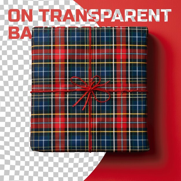 Um tartan a quadros vermelho e verde com fundo vermelho