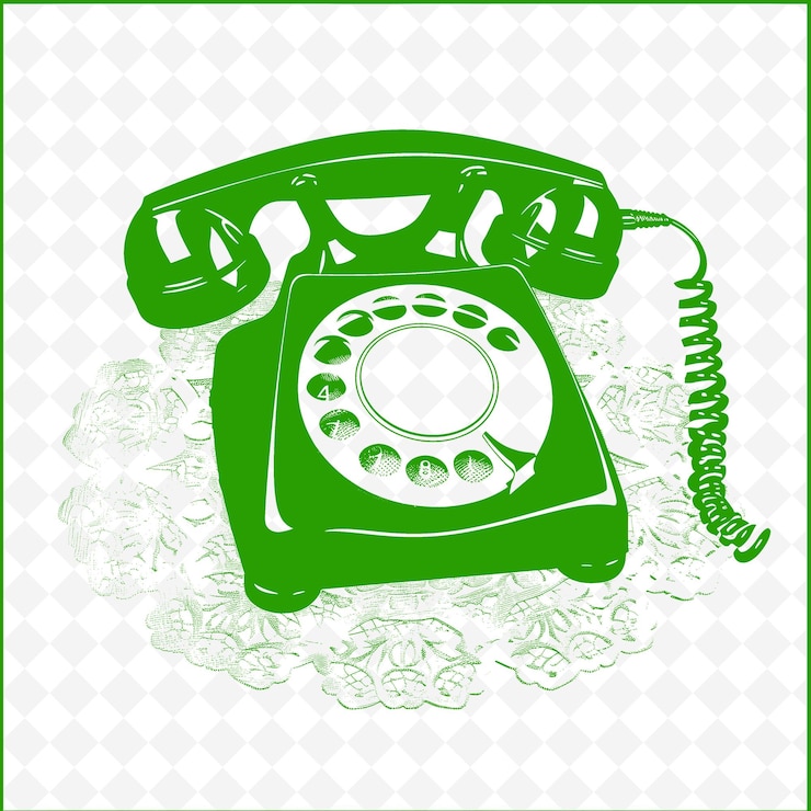 PSD um telefone verde com o número 7 nele
