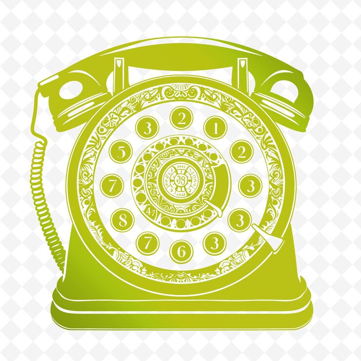 PSD um telefone verde com os números nele