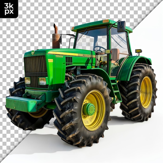 PSD um tractor verde com as letras f - r - r