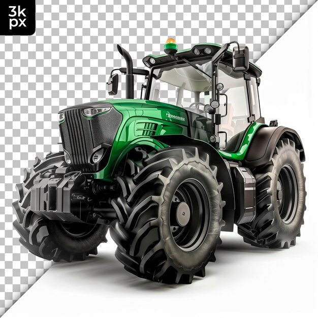 Um tractor verde com as letras k - p