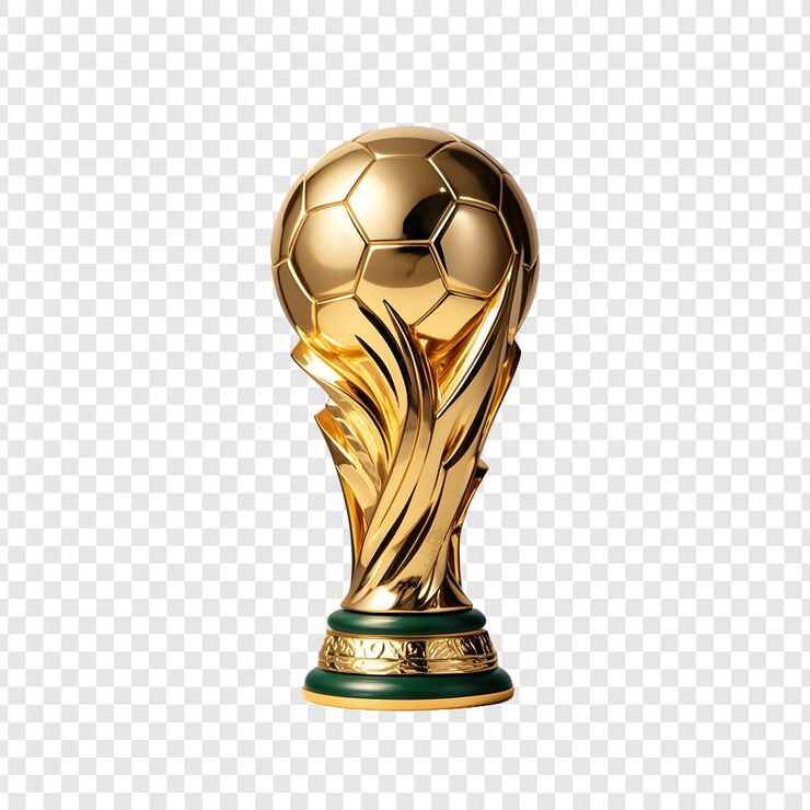 PSD um troféu dourado com um desenho dourado