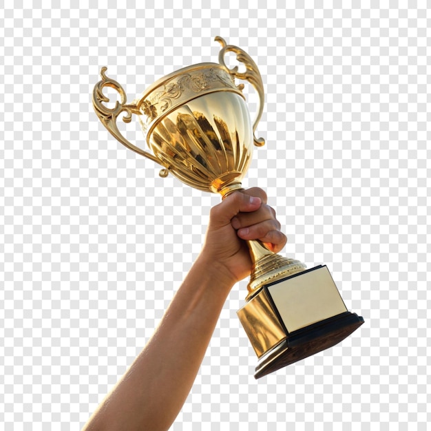 Um troféu dourado com uma estrela no topo.