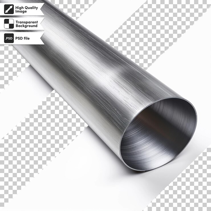 PSD um tubo de metal com as palavras " aço "
