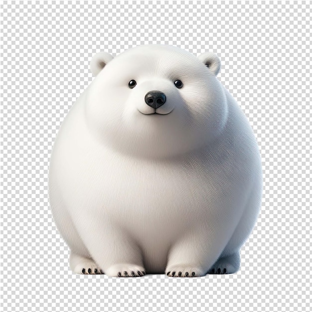 Um urso polar com um nariz preto e um nariz branco