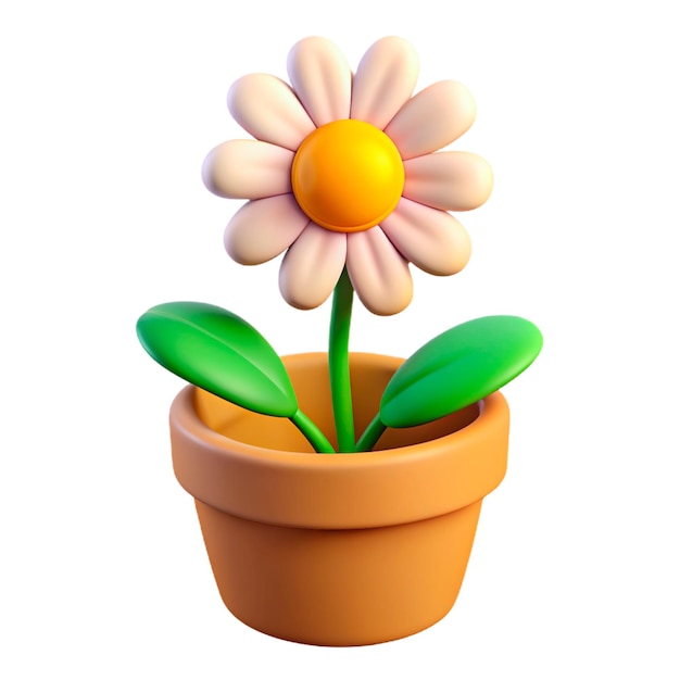 Um vaso de flores com uma flor nele.