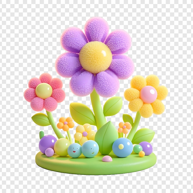 PSD um vaso de flores com uma flor nele