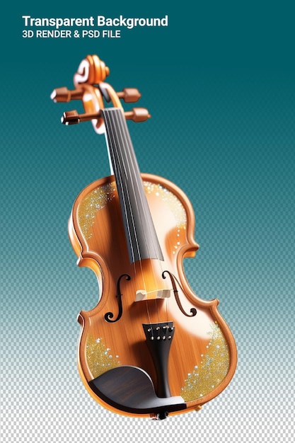 PSD um violino que tem uma imagem de um violino nele