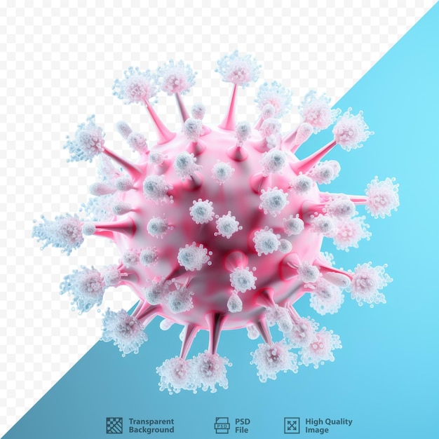 PSD um vírus rosa, rosa e branco é mostrado nesta imagem.
