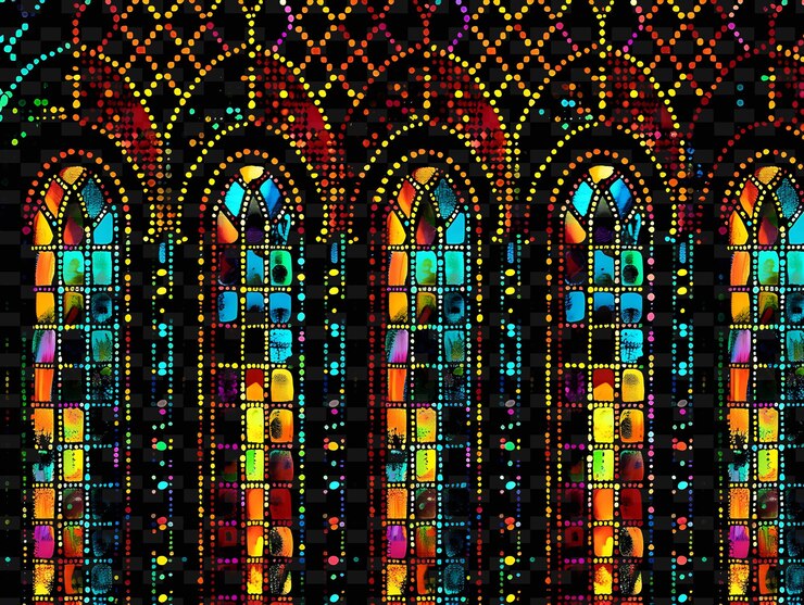 PSD um vitral numa igreja em nova iorque.