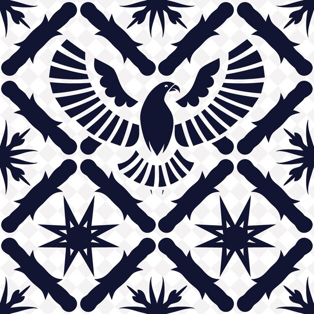 PSD uma águia azul e branca com um desenho de estrela no meio