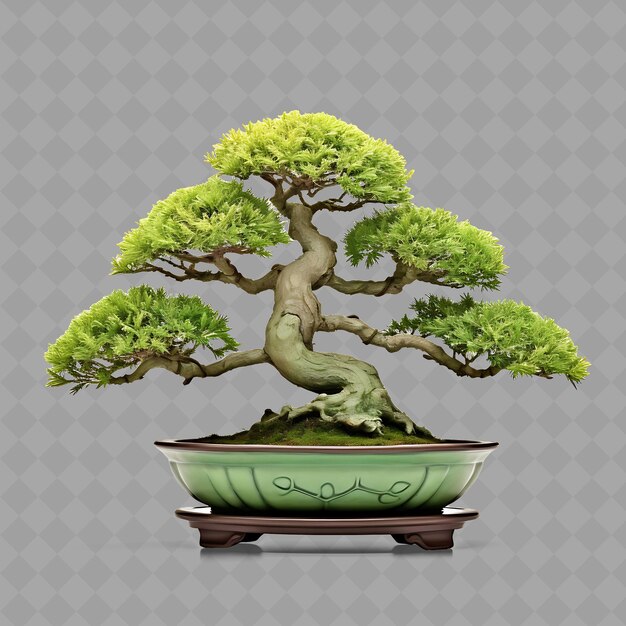 Uma árvore de bonsai com uma panela de bonsai nele