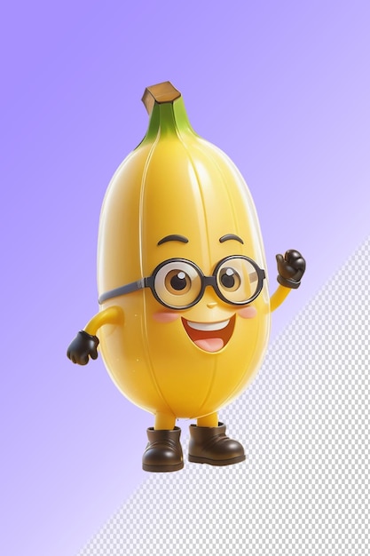 PSD uma banana com uma cara.