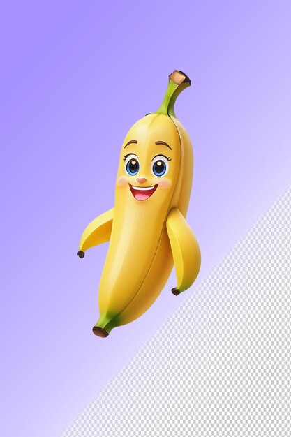 PSD uma banana com uma cara.