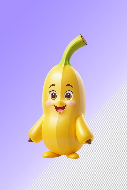 PSD uma banana com uma cara.