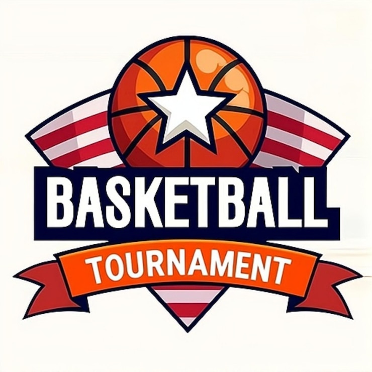 PSD uma bandeira de basquete para um jogo de basquette é mostrada com uma estrela nela