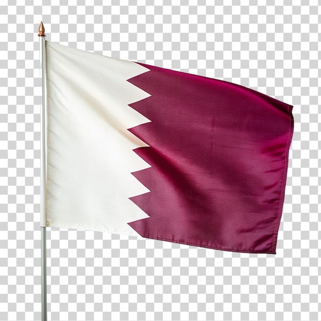 PSD uma bandeira do qatar em fundo transparente