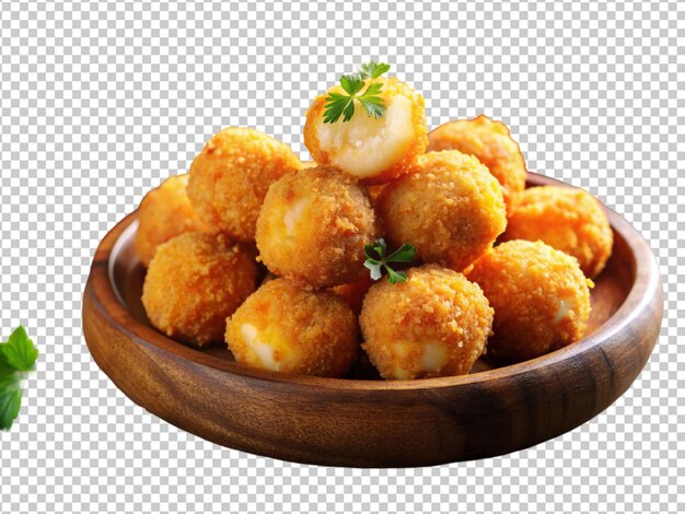 PSD uma bandeja de macarrão e queijo fritos