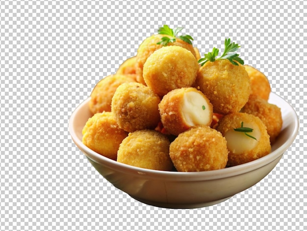 PSD uma bandeja de macarrão e queijo fritos