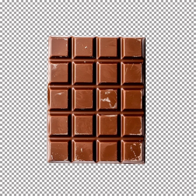Uma barra de chocolate deliciosamente lisa com pedaços quebrados em uma superfície de mármore