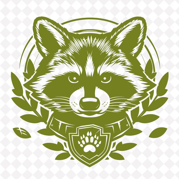 PSD uma cabeça verde de uma raposa com um fundo verde com um logotipo para um lobo