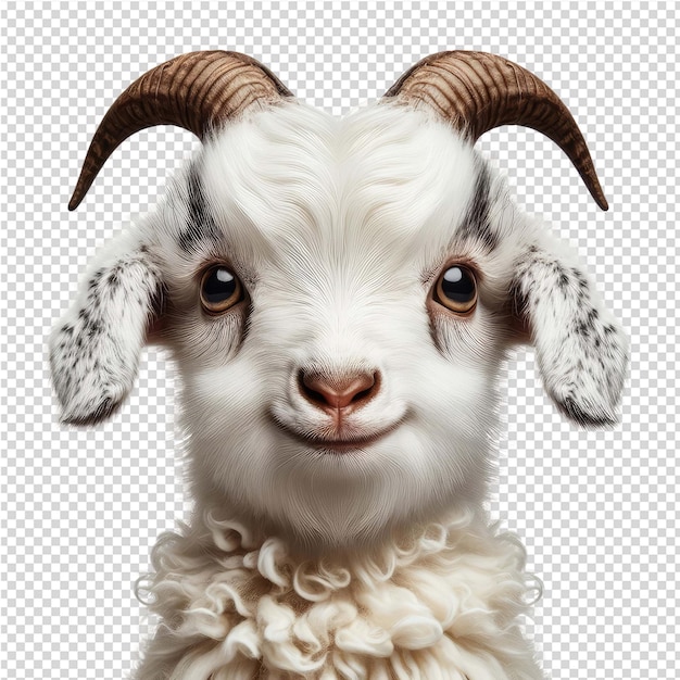 PSD uma cabra com chifres e chifres é mostrada em uma foto