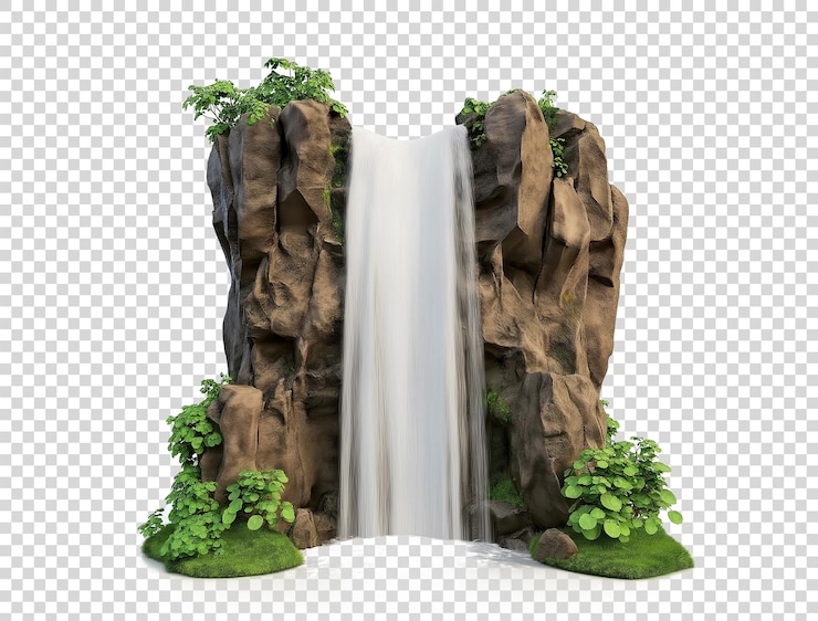 PSD uma cachoeira e uma cachoeeira com uma cachoeiira ao fundo