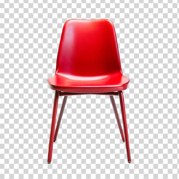 PSD uma cadeira vermelha em fundo transparente