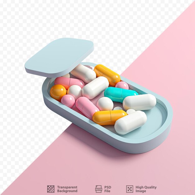 PSD uma caixa de comprimidos com uma caixa de medicamentos com a inscrição 
