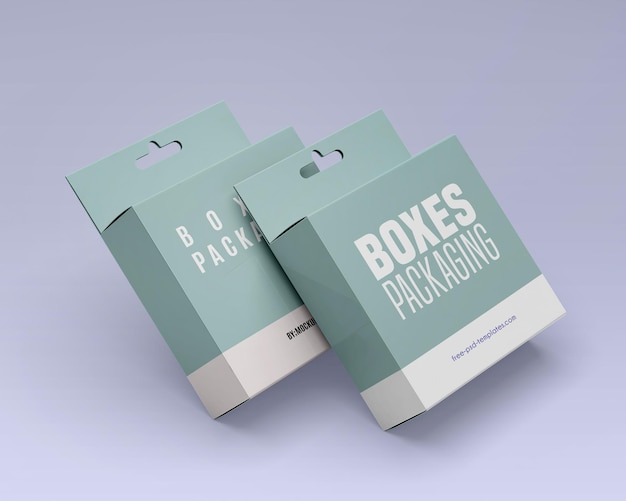 Uma caixa que diz caixas de embalagem nele mockup PSD